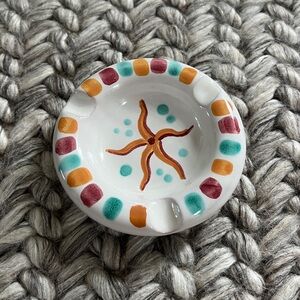 Painted Ceramic Ashtray